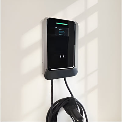EV Wall Charger Engineered for Ultra-Fast Charging, 80A Level 2 Output, Dynamic Load Balancing, Glass Front