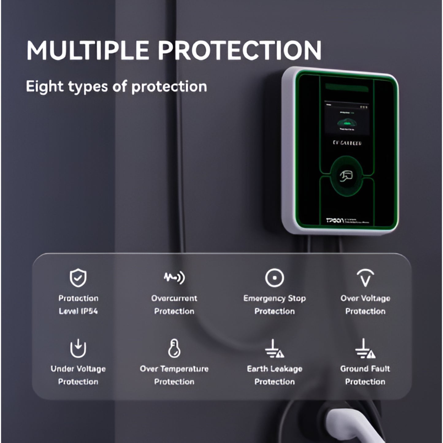 GridGlow Emerald 48A App-Smart EV Charger