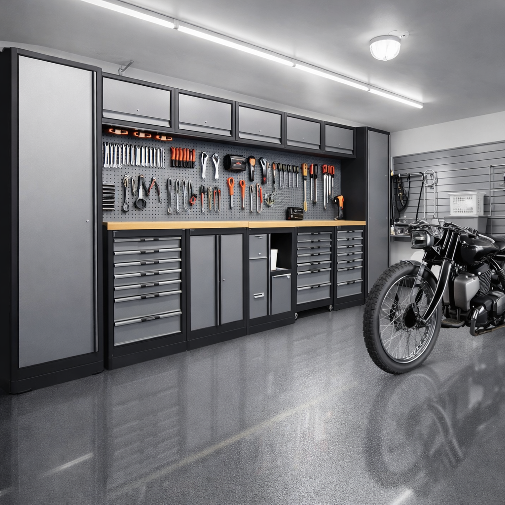 TitanForge WallLine Ultimate Garage Workbench Suite
