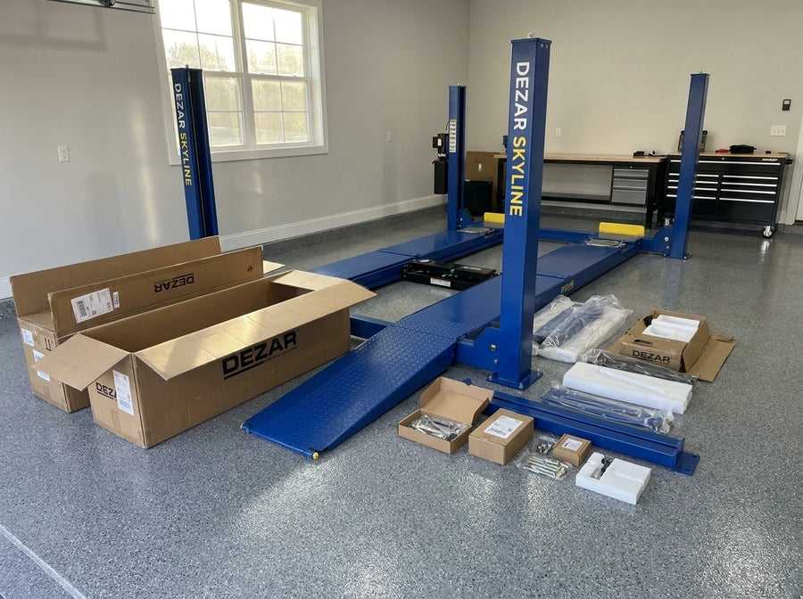 Garage equipment in a working lifestyle setting
