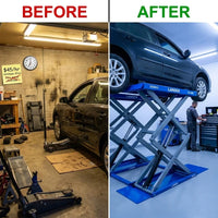 Lander ProLift S55 Low-Profile Scissor Lift — Before & After
